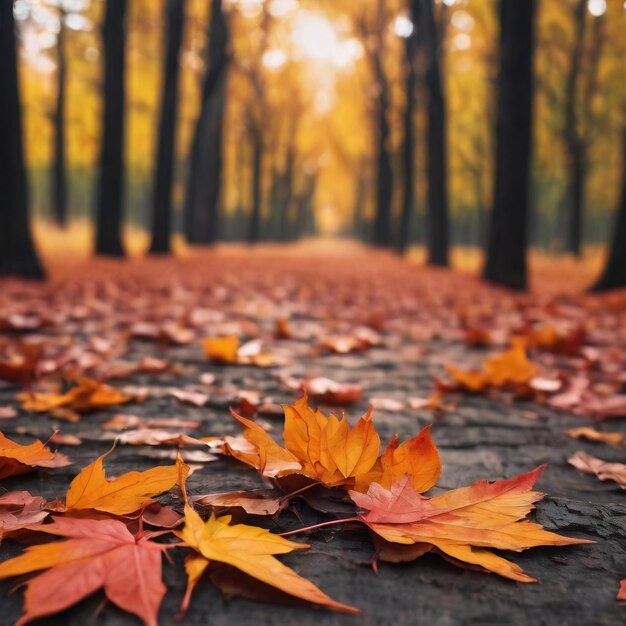 Herfst bladeren prachtige natuur bokeh bos achtergrond