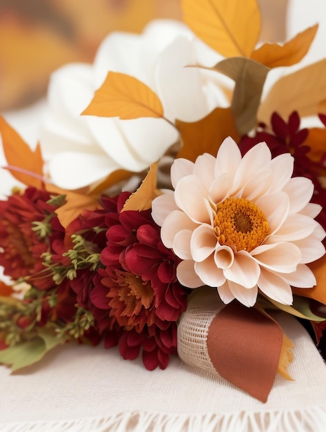 Herfst bloemen banner sjabloon voor zakelijke branding