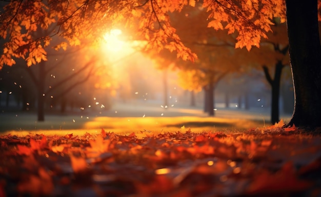 Herfst bomen park achtergrond