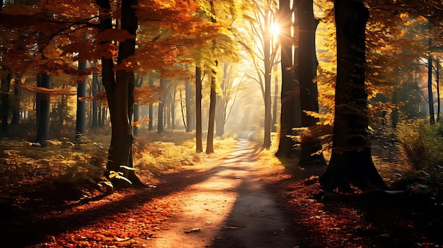 Herfst boslandschap landschap