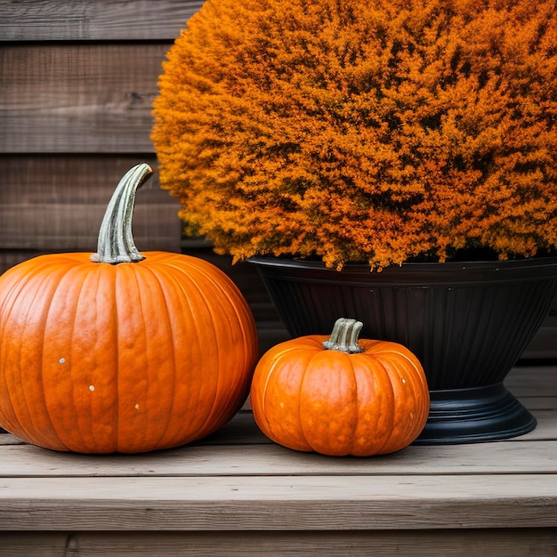 Herfst dankzegging pompoenen