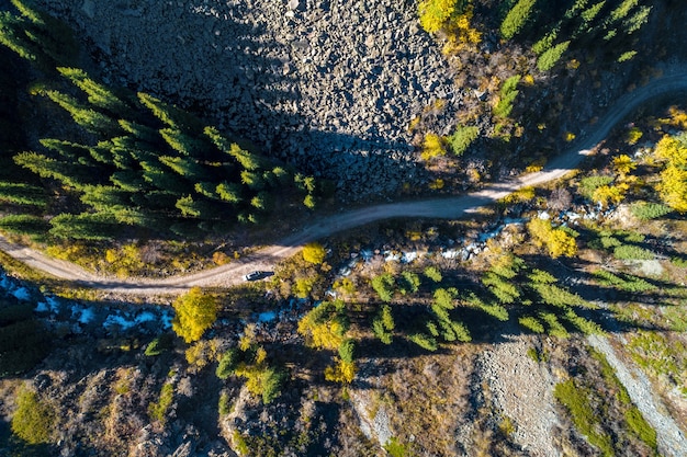 Herfst drone luchtfoto