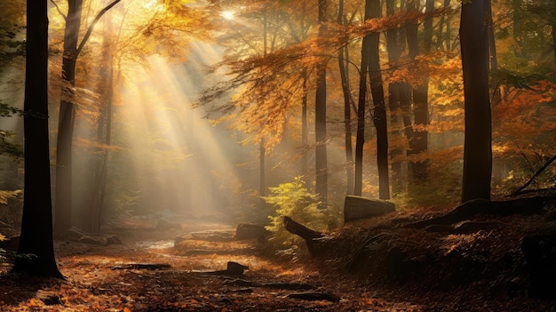 Herfst hout licht landschap