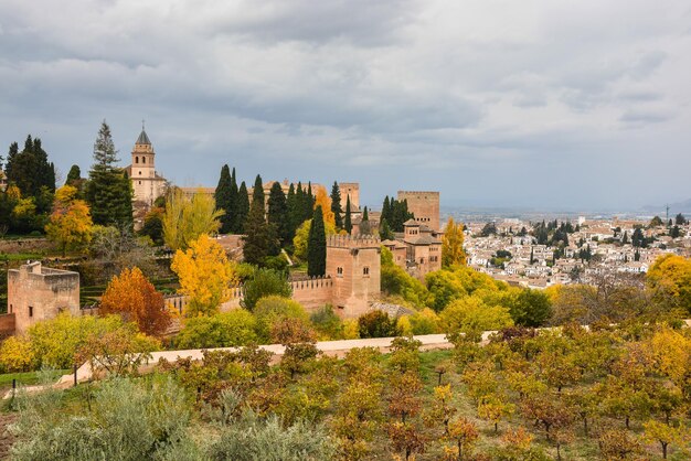 Herfst in Granada Alhambra