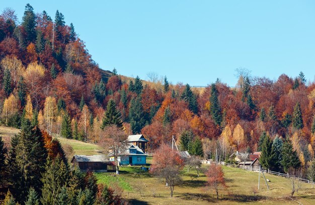 Herfst Karpaten dorp Oekraïne