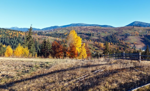 Herfst Karpaten dorp Oekraïne