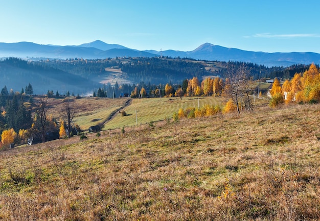 Herfst Karpaten dorp Oekraïne