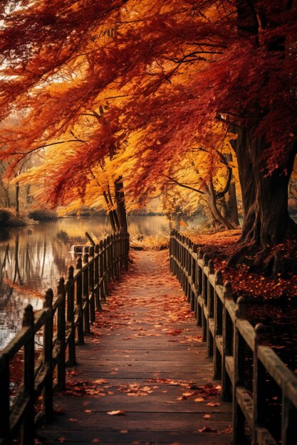 Herfst landschap behang