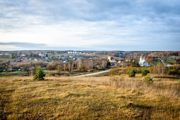 Herfst landschap op het platteland