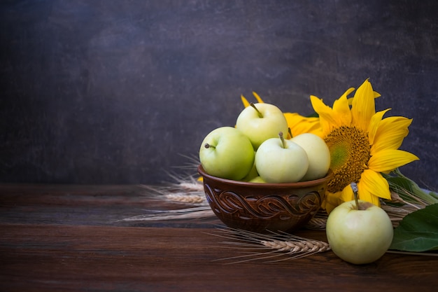 Herfst oogst, natuurlijke producten, wenskaart