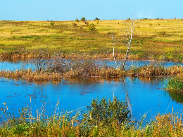 Herfst opstuwing landschap achtergrond