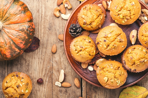 Herfst pompoen muffins