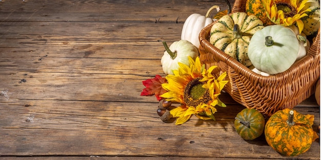 Herfst pompoenen achtergrond