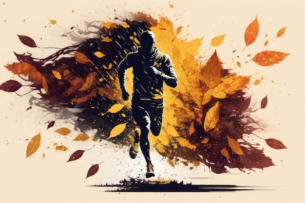 Herfst running concept ai generatief