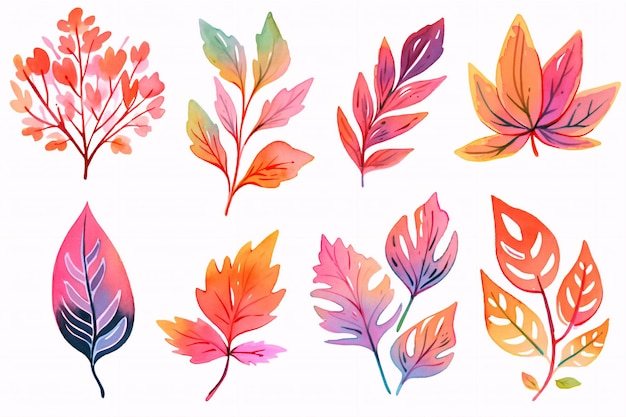 Herfst schatten clip art set bladeren sjaals pompoenen mokken en gezellige outfits