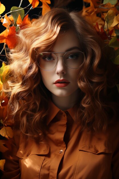 Herfst stemming stock photo vrouw model