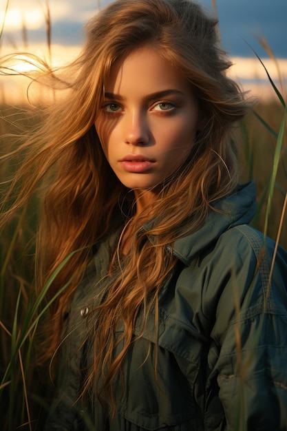 Herfst stemming stock photo vrouw model