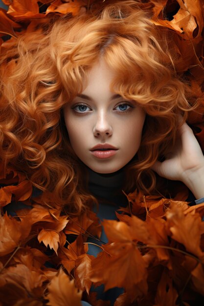 Herfst stemming stock photo vrouw model