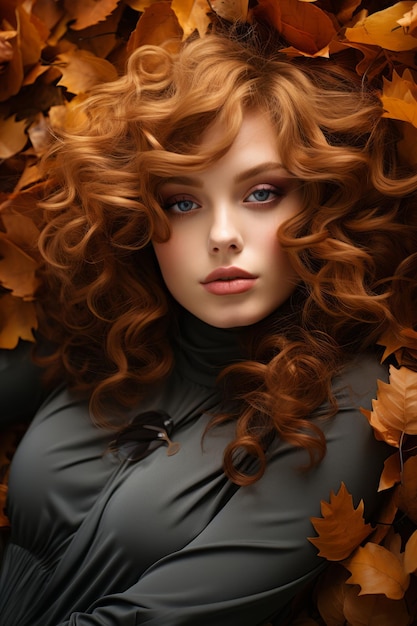 Herfst stemming stock photo vrouw model