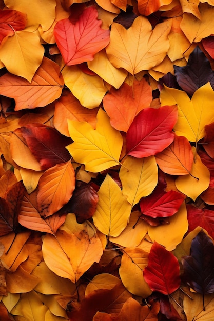 herfstbladeren aan een boom