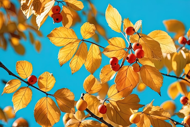 herfstbladeren aan een boomherfstbladeren aan een boomherfstbladeren aan de tak