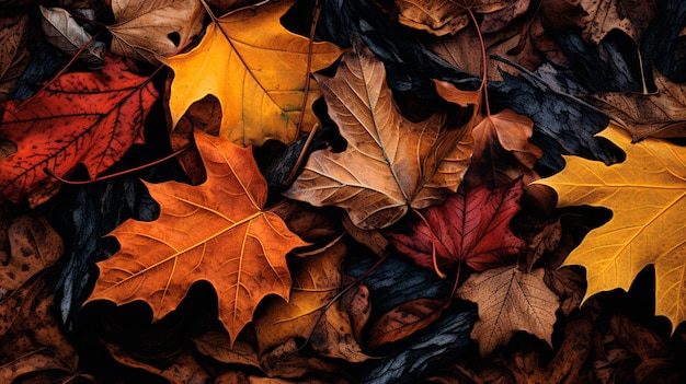 Herfstbladeren achtergrond herfst seizoen gebladerte