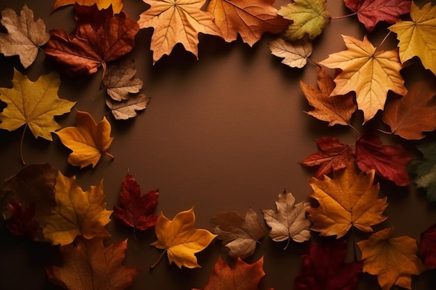 Herfstbladeren achtergrond met kopie ruimte