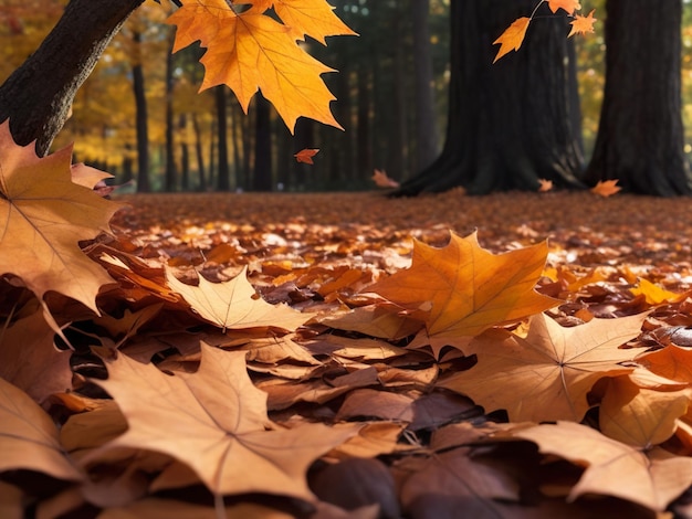 Herfstbladeren foto close-up achtergrond