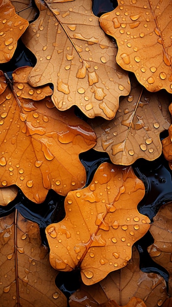 Herfstbladeren liggen op de grond