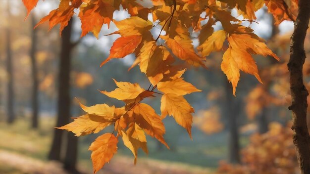 Herfstbladeren op een boom