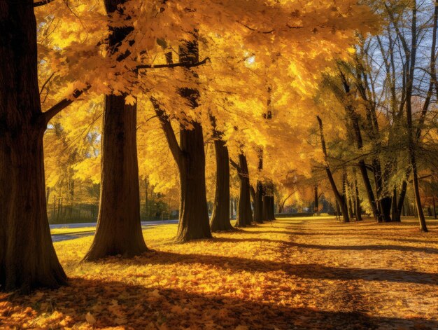 Herfstbomen HD 8K behang Stock Fotografisch beeld