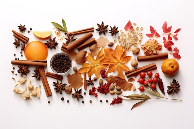 herfstkruiden zoals kaneel, nootmuskaat en kruidnagel geven warmte en smaak aan seizoensgerechten