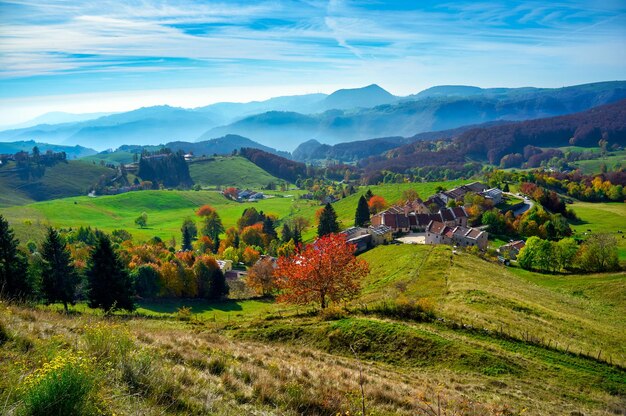 Herfstlandschap op het Lessinia Plateau