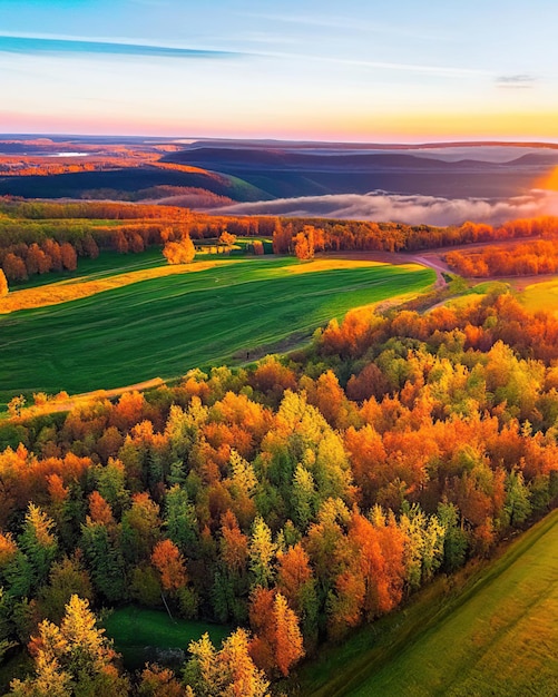 herfstlandschappen vanuit een drone