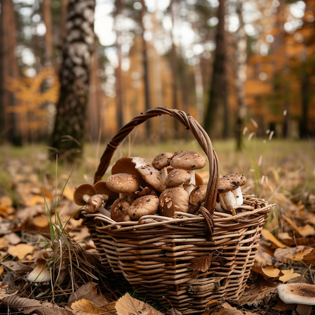 Herfstpaddoek voor paddenstoelen in het bos