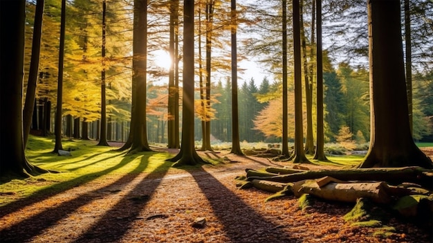 Herfstpark gegenereerd door AI