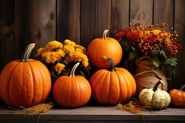 Herfstpompoenen als Thanksgiving-decoratie