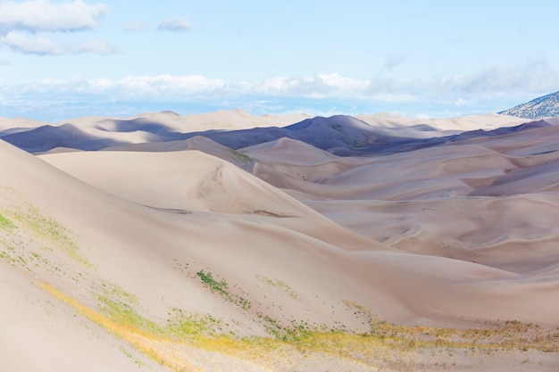 Herfstseizoen in Great Sand Dunes National Park, Colorado, VS