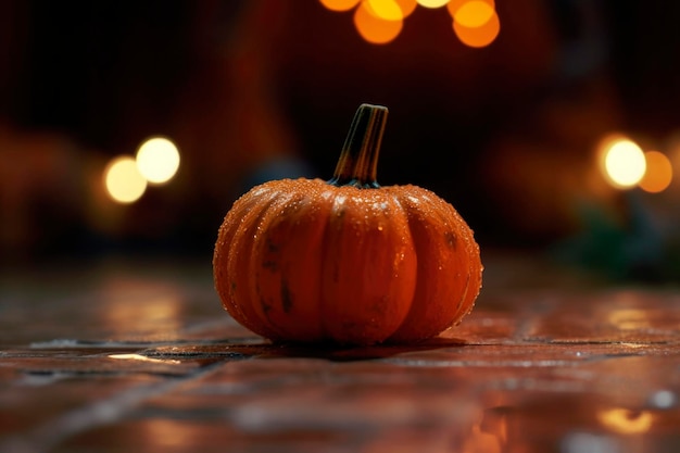 Herfstweergave rij van grote oranje pompoenen op stapel op All Hallows Eve in oktober Kleurrijke groenten textuur geschoten voor Thanksgiving Day en Halloween vakantie achtergrond gegenereerde AI