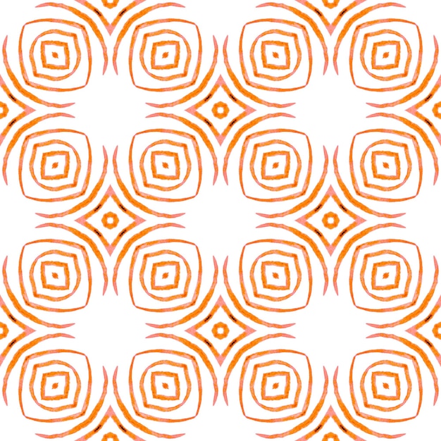 Herhalende gestreepte handgetekende rand oranje geestverruimend boho chic zomerontwerp gestreept handgetekend ontwerp textiel klaar sappige print badmode stof behangpapier