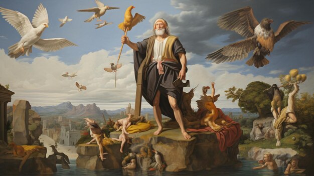 Hermes the god of travelers merchants and shepherds