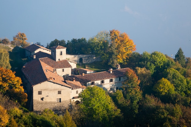 Hermitage of Conche, Trompia valley, Brescia. Italy alps landmark