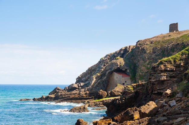 Hermitage of Santa Justa view Cantabria region Spain Spanish landmark