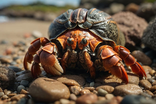 Hermitkrab op de Seychellen