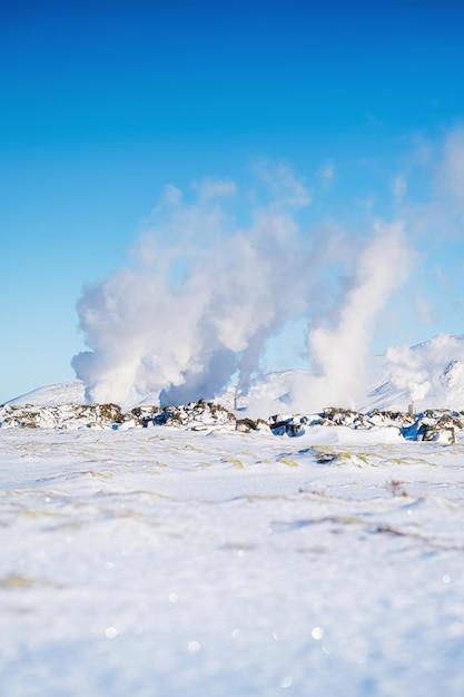 Hernieuwbare energiebronnen Thermische centrale in IJsland Schone energie Elektriciteitsproductie in het noorden