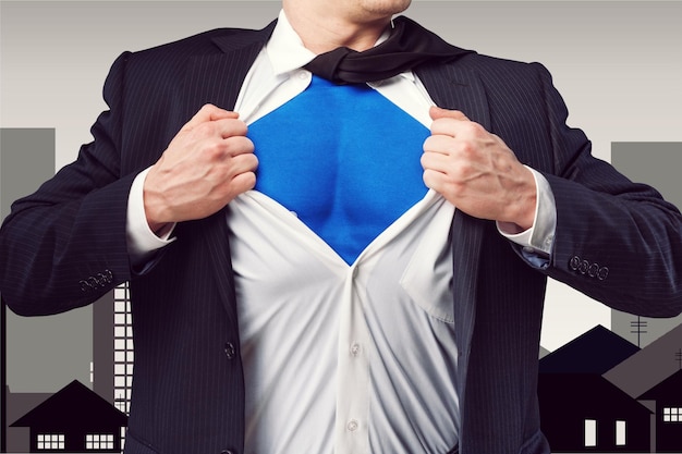 Концепция рубашки лидера супергероя супергероя супермена супергероя