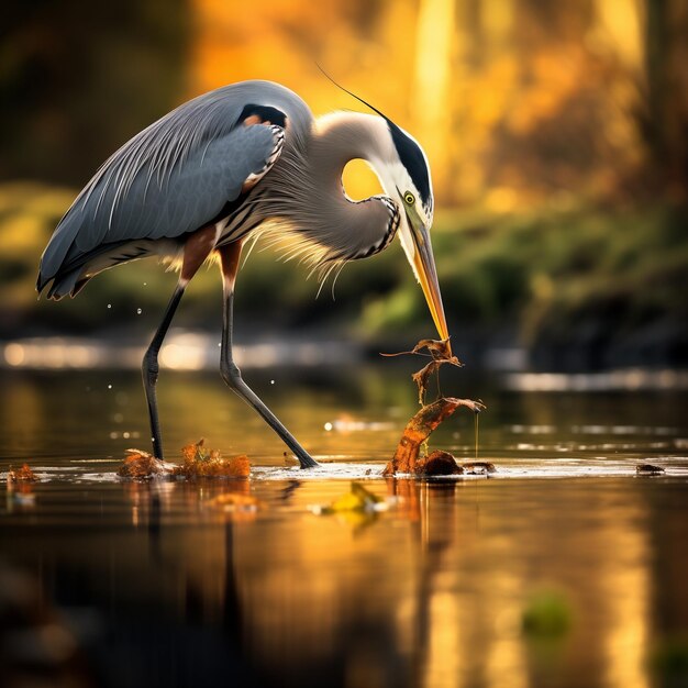 Photo a heron