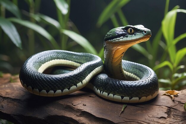 Photo herpetologists affirmation with snake companion generative ai