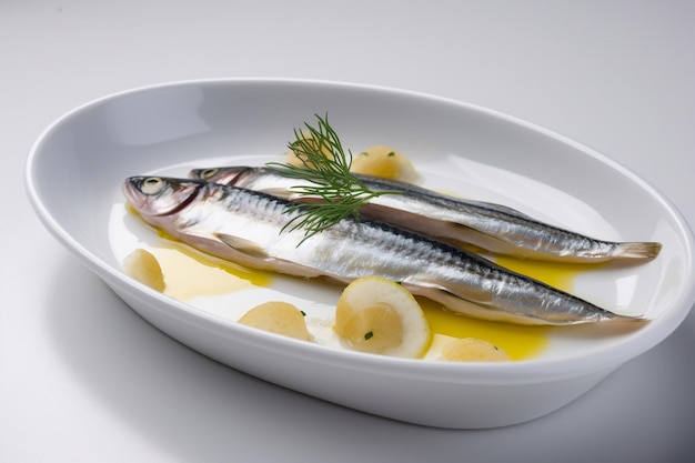 Herring dish Healthy food AI Generated