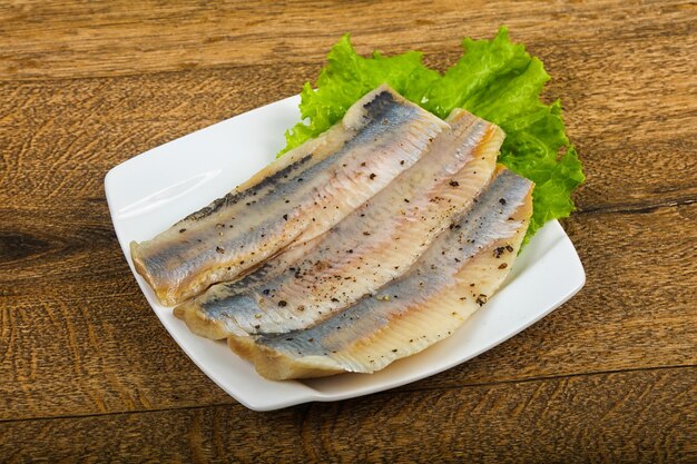 Photo herring fillet